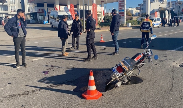 Korkutan kaza! İki motosiklet çarpıştı