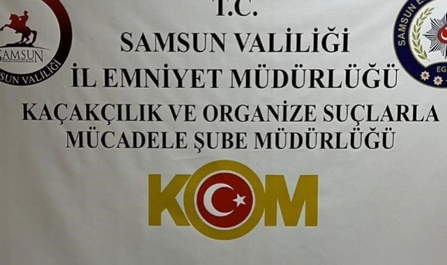 Samsun'da 3 bin 60 adet makaron ele geçirildi