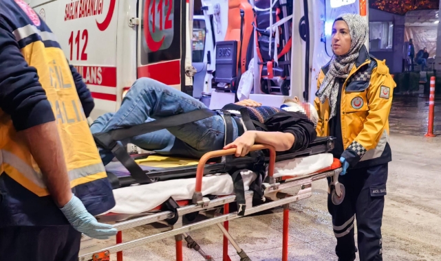 Sanayide kafasına demir parçaları düştü