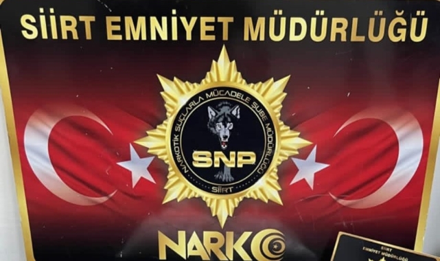 Siirt'te 3 kilogram uyuşturucu ele geçirildi