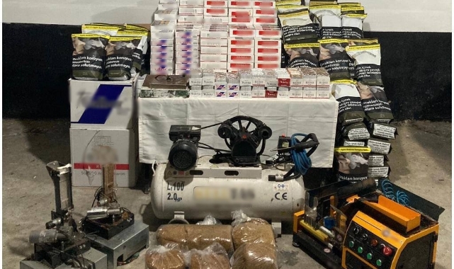 Söke'de 85 bin kaçak tütün ele geçirildi