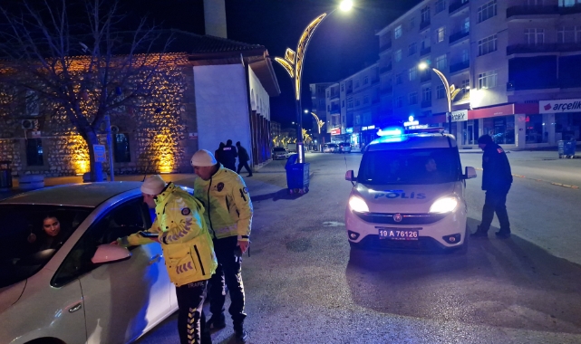 Alaca'da polisten asayiş ve huzur uygulaması