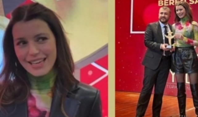 Beren Saat, ödül törenine damga vuran stilini konuşturdu!