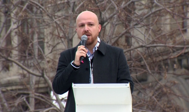 Bilal Erdoğan tarihi yürüyüşte konuştu!