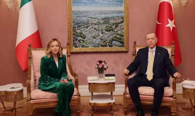 Cumhurbaşkanı Erdoğan, İtalya Başbakanı Meloni’yi kabul etti