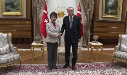 Cumhurbaşkanı Erdoğan, Japonya Dışişleri Bakanı Yoko’yu kabul etti