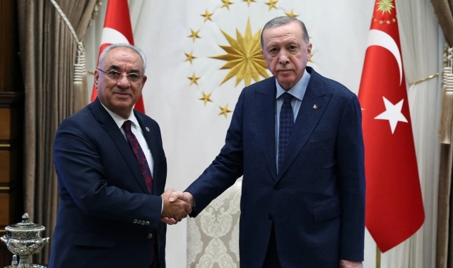 Cumhurbaşkanı Erdoğan Önder Aksakal ile görüştü