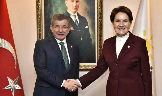 Davutoğlu, Akşener'i ziyaret etti