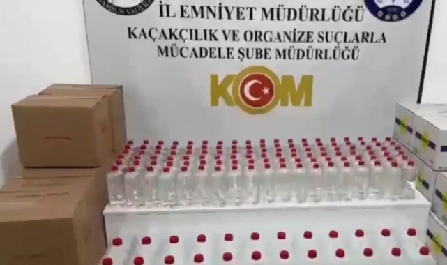 Dev kaçak içki operasyonu! 1 ton 56 litre etil alkol ele geçirildi
