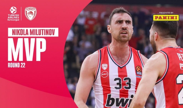 Euroleague'de haftanın oyuncusu Nikola Milutinov oldu