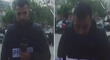 Gazze'den canlı yayında açlıktan bayıldı!