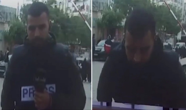 Gazze'den canlı yayında açlıktan bayıldı!
