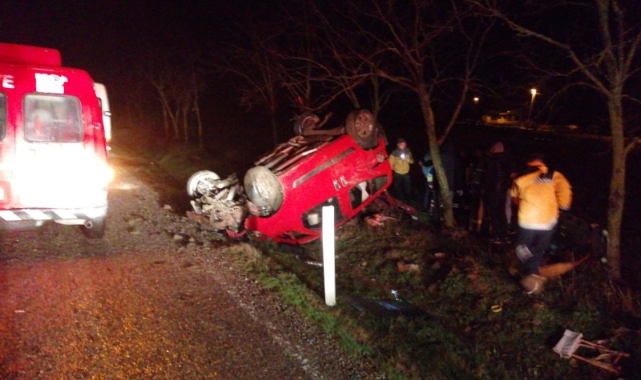 Gönen'de trafik kazasında 1 kişi yaralandı