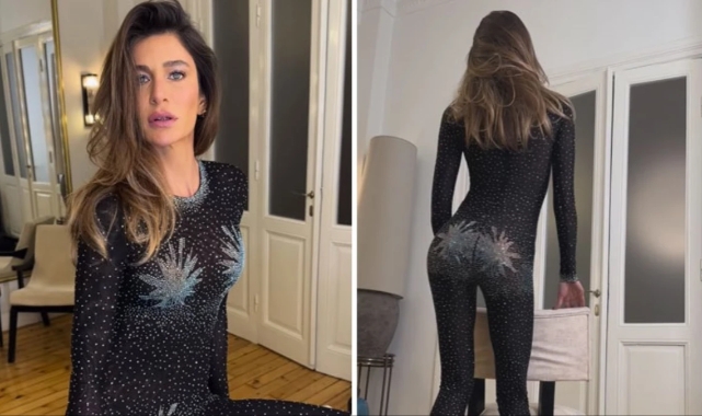 Işıltılı tulumuyla nefesleri kesti!