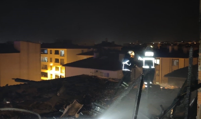 Kırklareli'nde dubleks dairede yangın