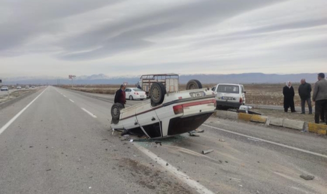 Konya’da iki otomobil çarpıştı: 8 yaralı
