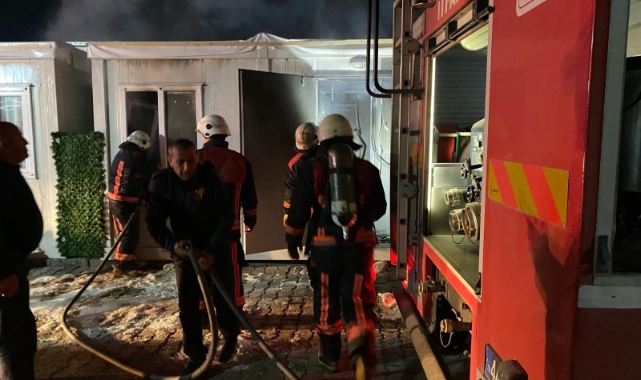 Malatya’da korkutan konteyner yangını