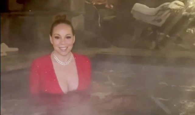 Mariah Carey elbiseyle sıcak su küveti geleneğini bozmadı