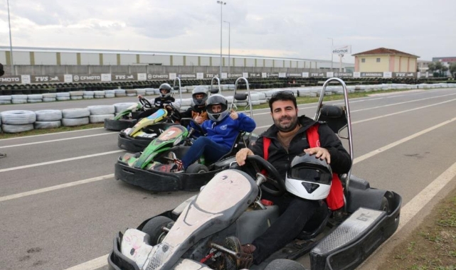 Nazilli go-kart pistinde gençler yarıştı