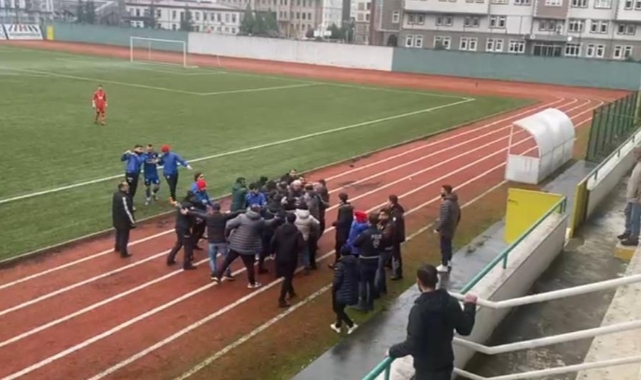 Trabzon'da amatör lig maçında gerginlik