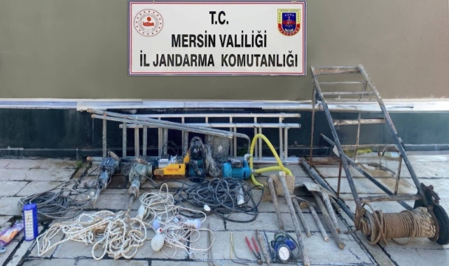Tünel sistemiyle define arayan 8 şüpheli yakalandı