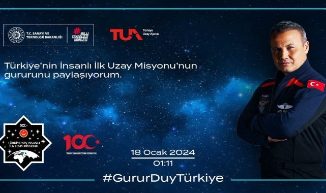 Türkiye'nin ilk uzay yolculuğu için hatıra bileti yayımlandı