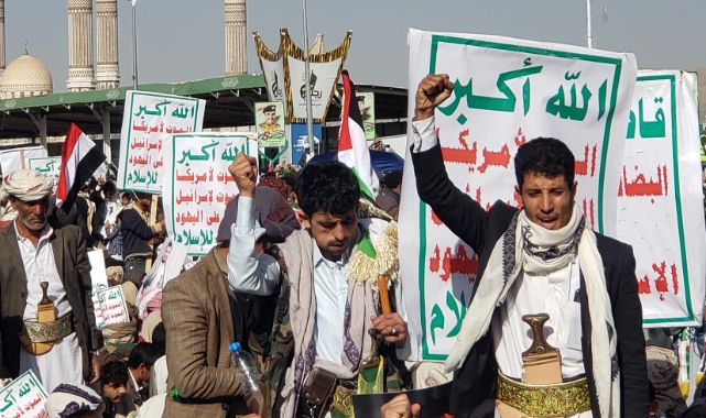 Yemen’de ABD ve İngiltere'nin saldırıları protesto edildi