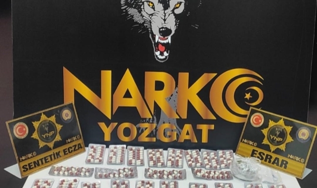 Yozgat’ta emniyet ekipleri 449 adet uyuşturucu ele geçirdi