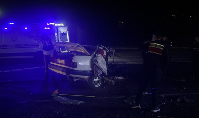 Zonguldak'ta feci kazada otomobil ikiye bölündü! 1 ölü, 5 yaralı