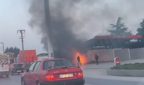 Akaryakıt istasyonunda facia son anda önlendi