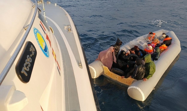 Ayvacık açıklarında 62 kaçak göçmen kurtarıldı