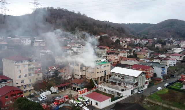 Beykoz'da kibrit üretim atölyesi alev alev yandı