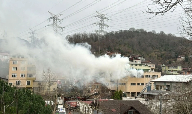 Beykoz'daki kibrit fabrikasında yangın