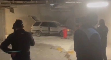 Bursa'da otoparkta korkulu anlar!