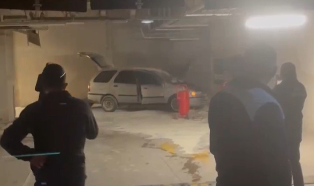 Bursa'da otoparkta korkulu anlar!