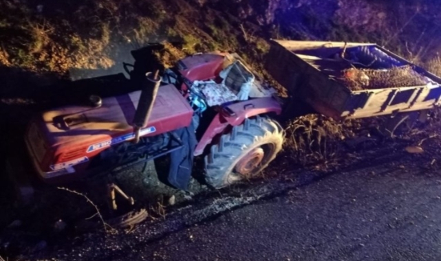 Karabük'te devrilen traktörün sürücüsü hayatını kaybetti