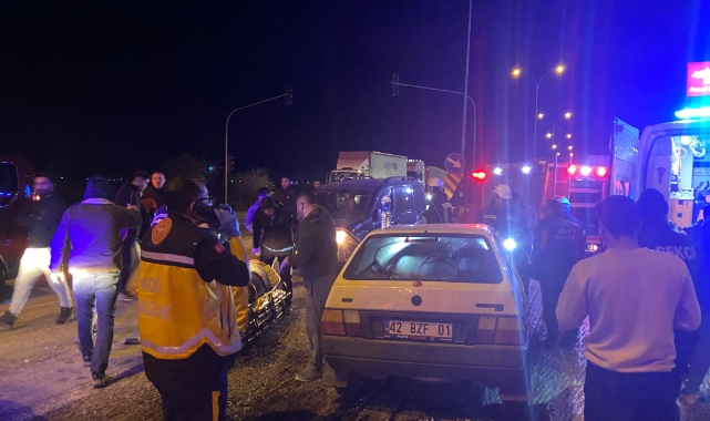Konya’da otomobil ile hafif ticari araç çarpıştı: 5 yaralı