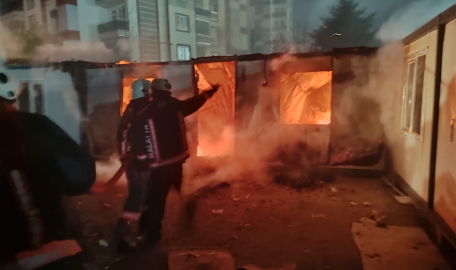 Malatya’da konteyner yangını