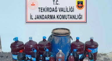 Malkara’da 200 litre kaçak içki ele geçirildi