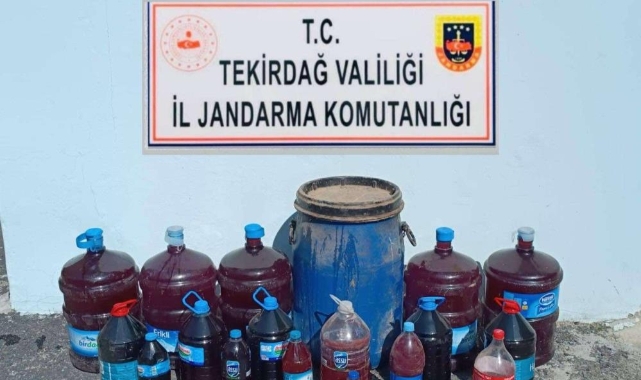 Malkara’da 200 litre kaçak içki ele geçirildi