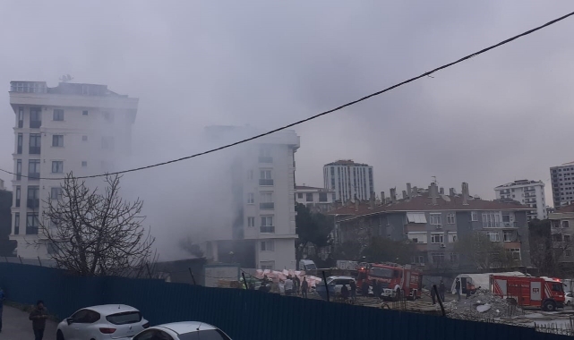 Maltepe’de işçilerin kaldığı konteynerde yangın çıktı