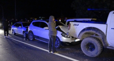 Manavgat'ta 7 araçlı zincirleme kaza!