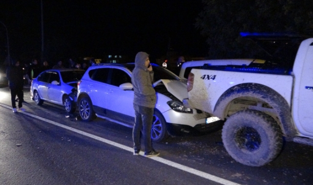 Manavgat'ta 7 araçlı zincirleme kaza!