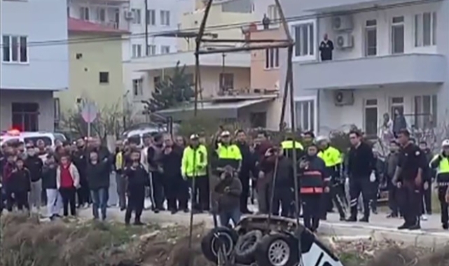 Mersin'de kontrolden çıkan araç sulama kanalına düştü