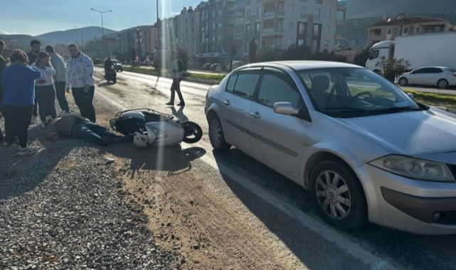 Milas’ta otomobil ile motosiklet çarpıştı: 1 yaralı