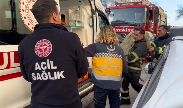 Samsun’da 8 katlı apartmanda yangın