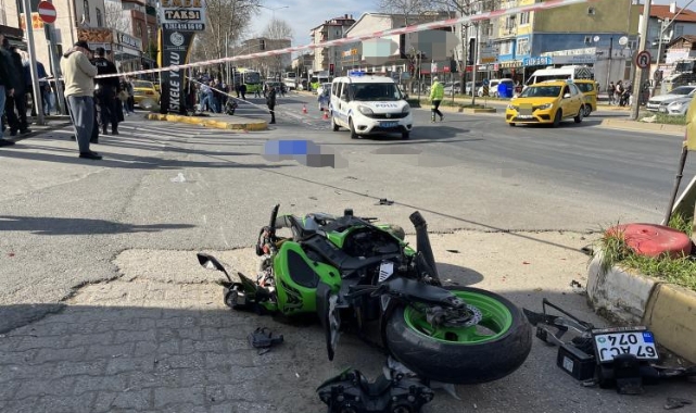 Sürat motosikletiyle ölüme böyle sürdü
