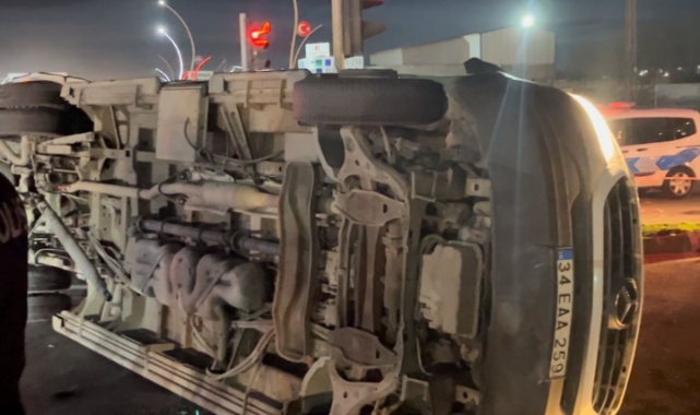 Tekirdağ’da yolcu minibüsü devrildi: 13 yaralı