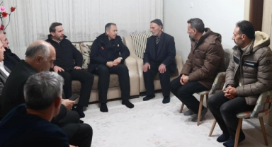 Yerlikaya ve Bayraktar'dan madencilerin ailelerine ziyaret