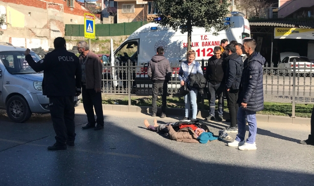 Yolun karşısına geçmek isterken canından oluyordu!